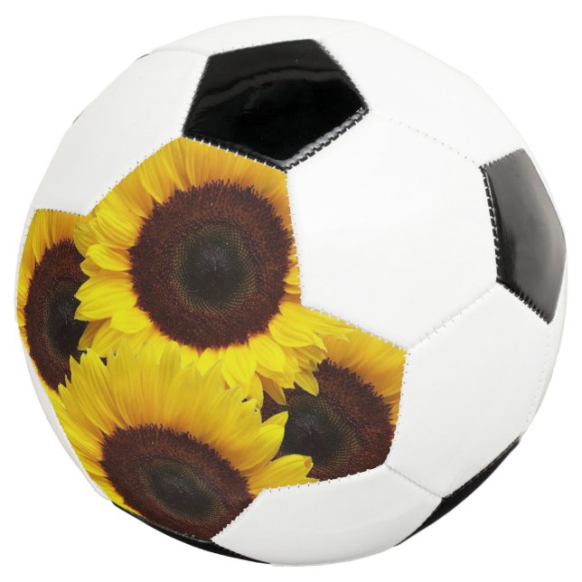 Soccer Ball Sunflower Floral  (Three Quarter)