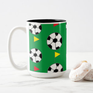 Soccer Ball Two-Tone Coffee Mug