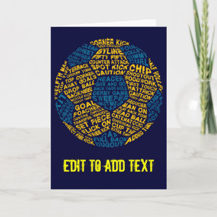 Soccer Ball Typography Holiday Card