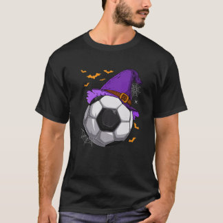 Soccer Ball Witch Hat Halloween Costume Kids Boys T-Shirt