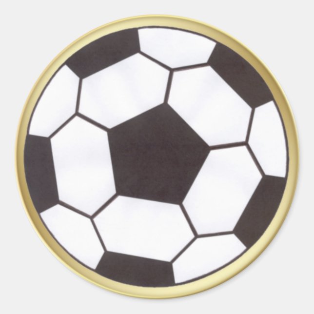 Soccer ball with gold trim sticker (Front)