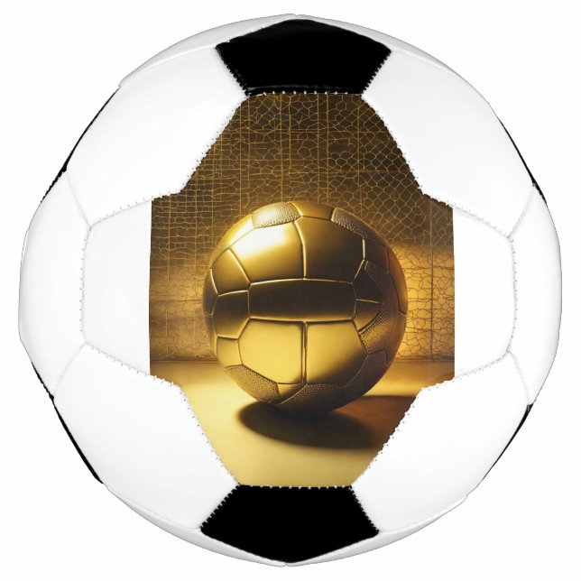 Soccer Ball with "Radiant Golden Design". (Front)
