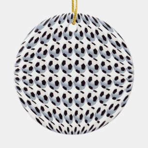 Soccer Ball World Ceramic Ornament