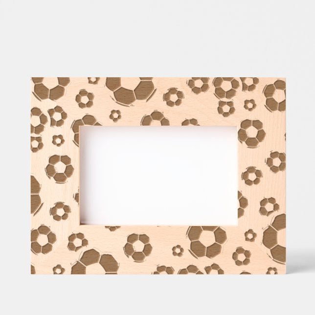 Soccer BalLaser Etched Picture Frame Engraved Fram (Front)