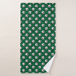 Soccer balls bath towel