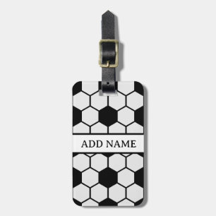 Soccer Balls Black and White Custom Luggage Tag
