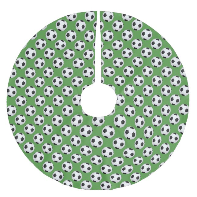 Soccer Balls Brushed Polyester Tree Skirt (Front)
