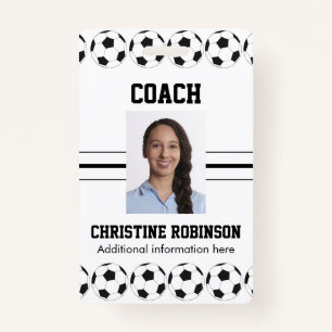 Soccer balls coach badge