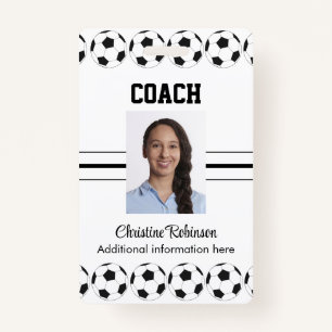 Soccer balls coach badge