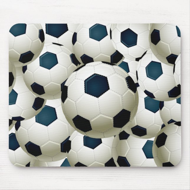 SOCCER BALLS COLLAGE MOUSE PAD (Front)