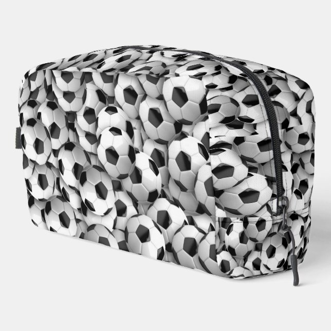 Soccer Balls Design Dopp Kit Bag (Right Corner)