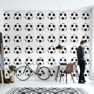 Soccer Balls Football Peel and Stick Wallpaper