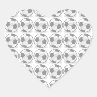 Soccer balls heart sticker