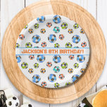 Soccer Balls Kids Birthday  Paper Plate<br><div class="desc">Soccer themed birthday party plates! This cute and colourful soccer ball design is perfect for your little champion's soccer party! Personalize with your child's name, celebration event, or use as a team party and add your team name! A fun, custom party plate for everyone to enjoy! Matching party supplies available...</div>