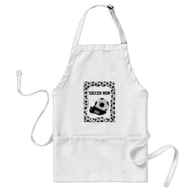 Soccer Balls Mom Kitchen Apron (Front)