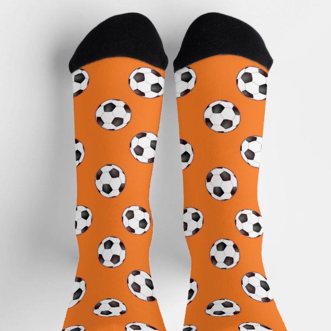 Soccer balls on orange socks (Top)