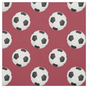 soccer balls on your choice background colour fabric
