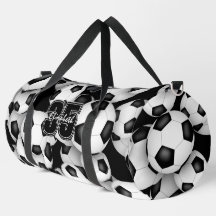 Soccer balls pattern player name jersey number