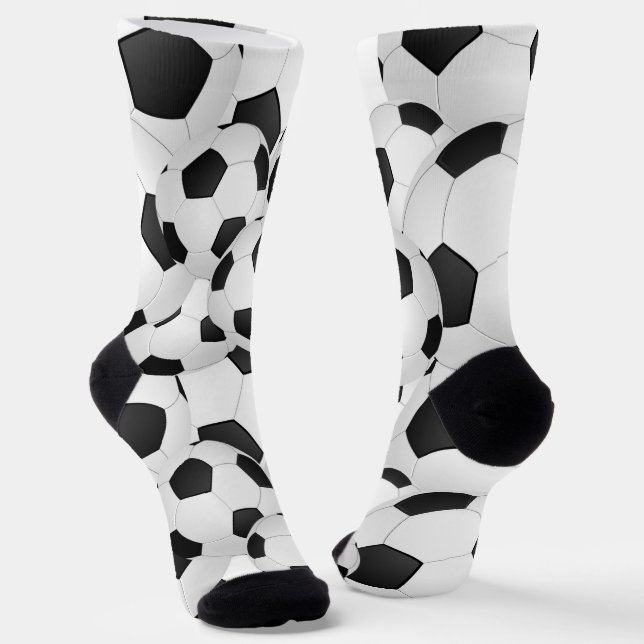 Soccer Balls Pattern Socks (Angled)