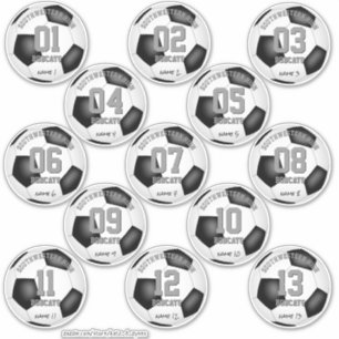soccer balls set of 13 individually personalized