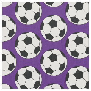 Soccer Balls Sports Purple Fabric
