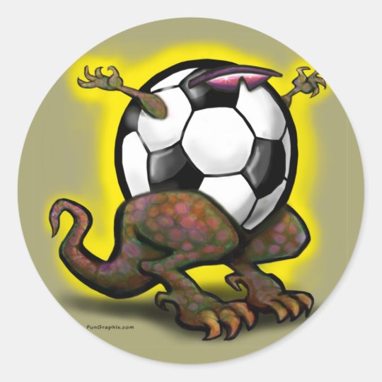 Soccer Beast Classic Round Sticker