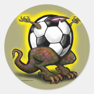 Soccer Beast Classic Round Sticker