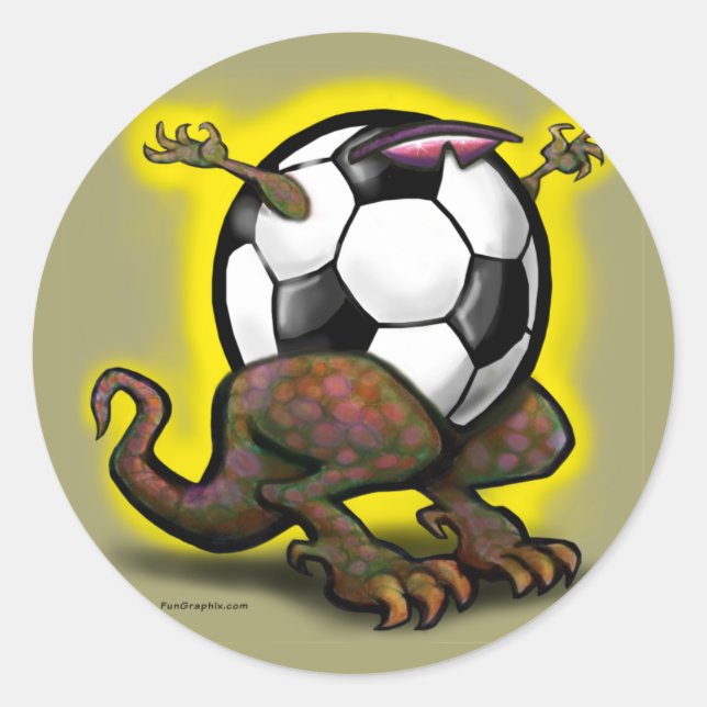 Soccer Beast Classic Round Sticker (Front)