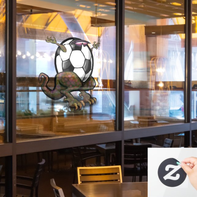 Soccer Beast Window Cling (Restaurant Window)