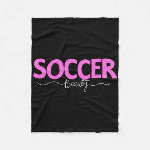 Soccer Beauty Shirt Girls Women Player Sports Tee Fleece Blanket