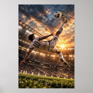 Soccer Bicycle Kick Wall Art – Number 10 Stadium A