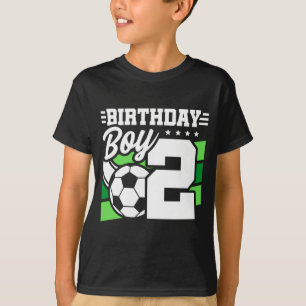 Soccer Birthday 2 Year Old Boy 2nd Birthday T Shir T-Shirt