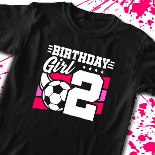 Soccer Birthday - 2 Year Old Girl - 2nd Birthday T-Shirt