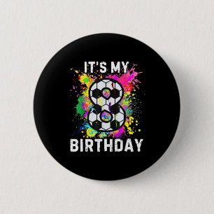 Soccer Birthday 8 2 Inch Round Button