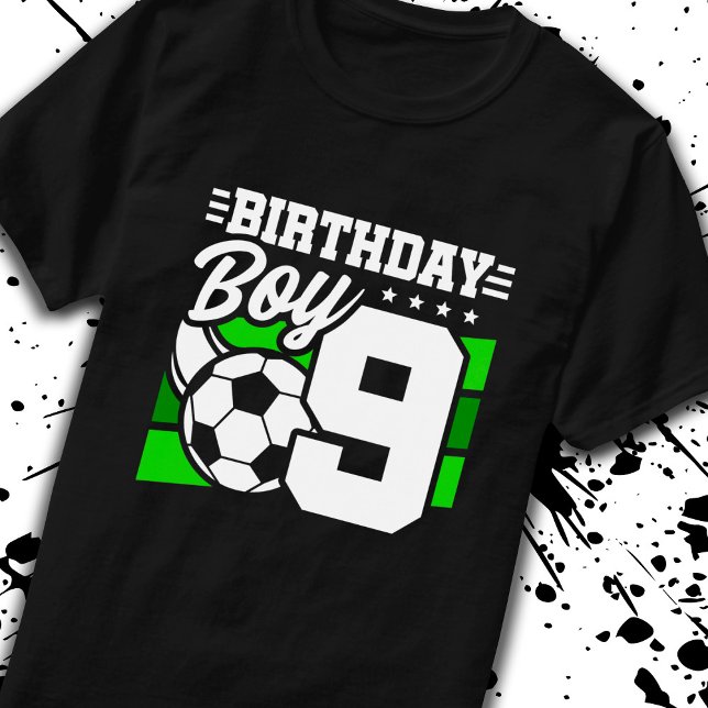 Soccer Birthday - 9 Year Old Boy - 9th Birthday T-Shirt (Creator Uploaded)