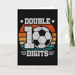 Soccer Birthday - Double Digits 10 Year Old - 10th Card