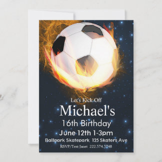 Soccer Birthday, Football Birthday, Futbol Invitation