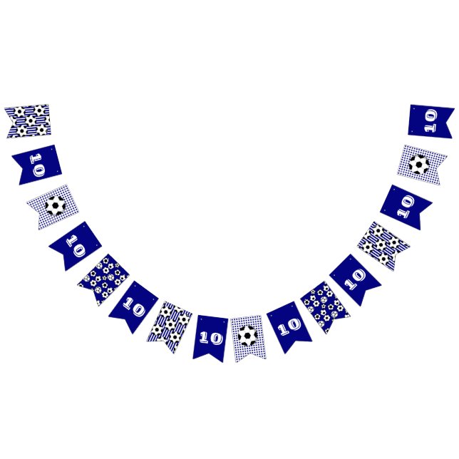 Soccer birthday garland cool boys party navy bunting flags (All)