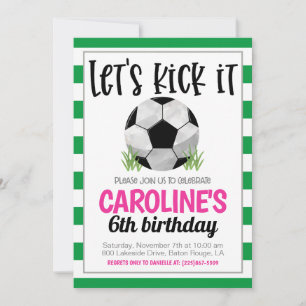 Soccer Birthday Invitation
