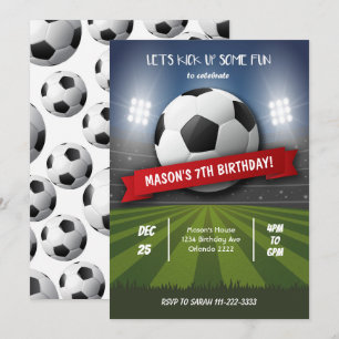 Soccer Birthday Invitation