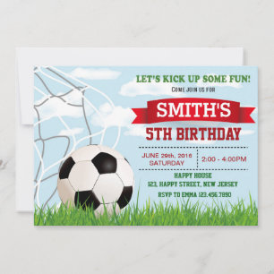 Soccer Birthday Invitation. Sport Invitation