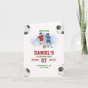 Soccer Birthday Invitation Template for Boys