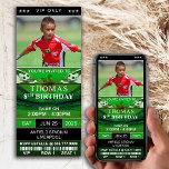 Soccer Birthday Invitation Ticket, Football Ticket<br><div class="desc">Bring some magic to your kid's birthday celebration with this Football Ticket Digital birthday party invitation. This custom-made invite features adorable design that your child will love. The handmade design is perfect for adding that personal touch to the event. Celebrate in style with these Tickets invites that are perfect for...</div>