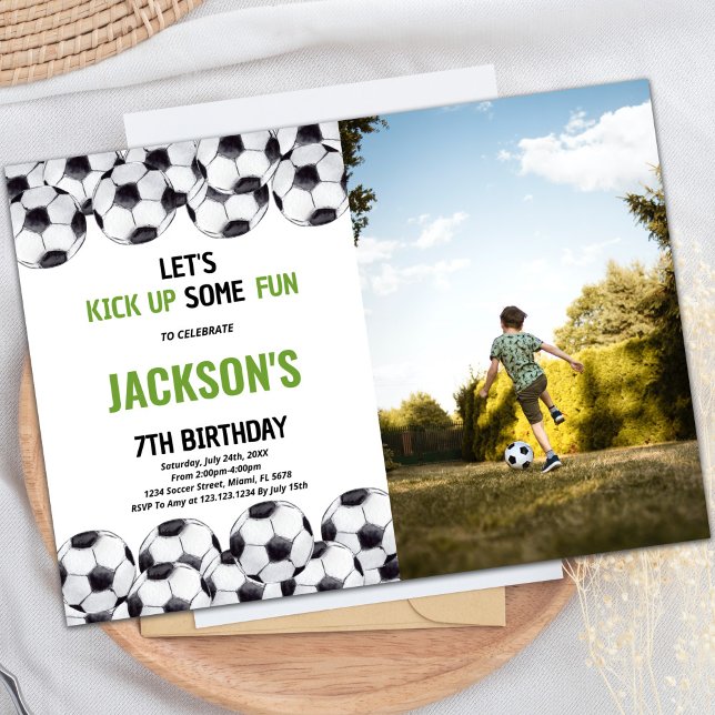 Soccer Birthday Invitations with photo (Soccer Birthday Invitations with photo)