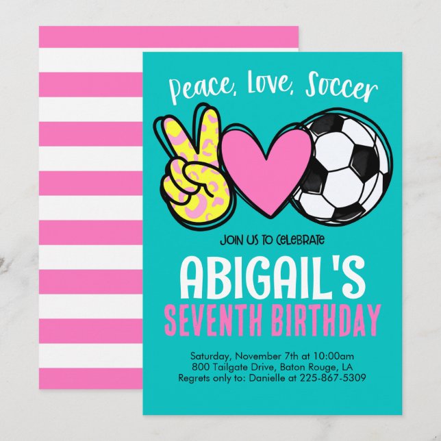 Soccer Birthday Invite (Front/Back)