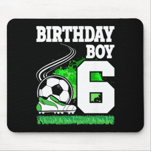 Soccer Birthday Party - 6 Year Old Boy - 6th Birth Mouse Pad