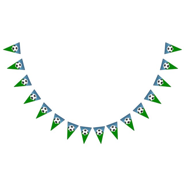 Soccer Birthday Party Bunting Flags (All)
