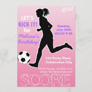 Soccer Birthday Party kids invitation customizable