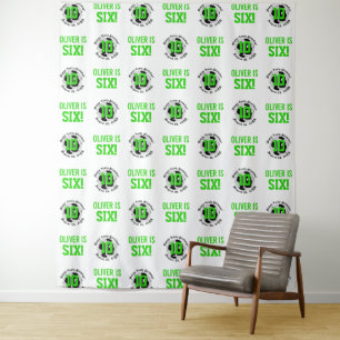 Soccer Birthday Step and Repeat Photo Backdrop Tapestry