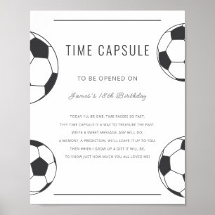 Soccer Birthday Time Capsule Keepsake Poster